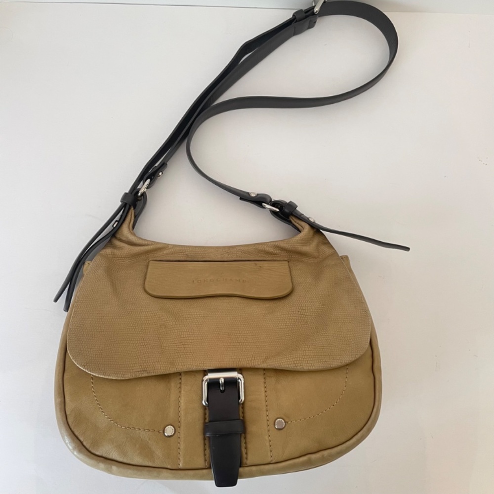 Longchamp Balzane Leather Crossbody brown/black Shoulder Saddle Bag